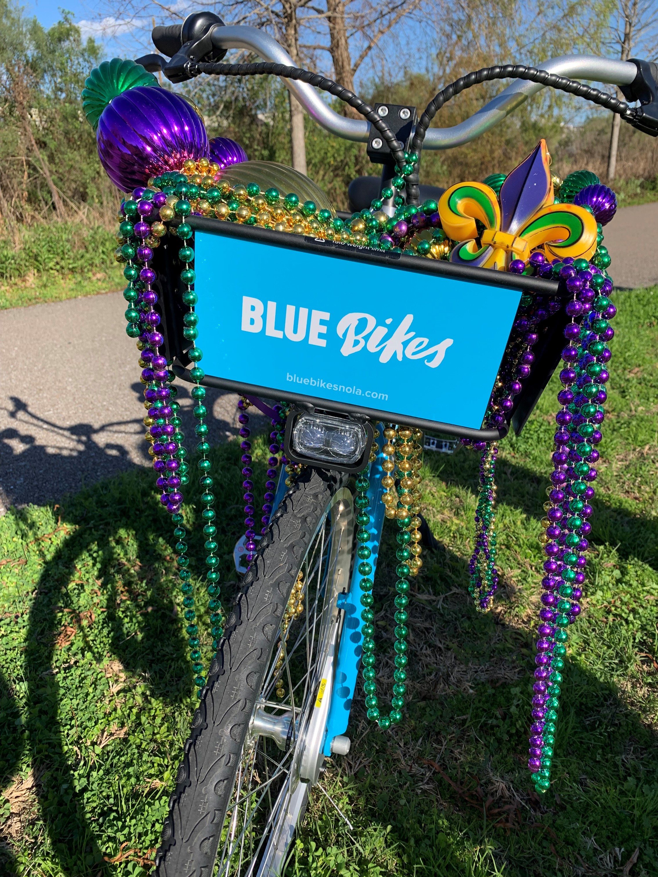 Blue Bike with beads